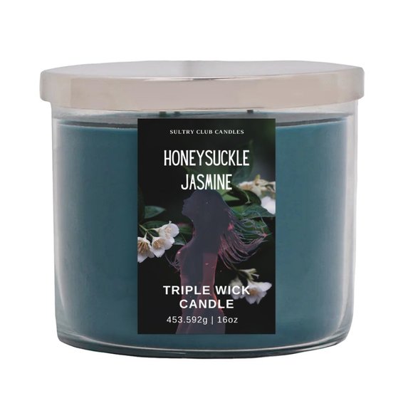 Honeysuckle Jasmine 3 Wick Candle - Picture 1 of 2